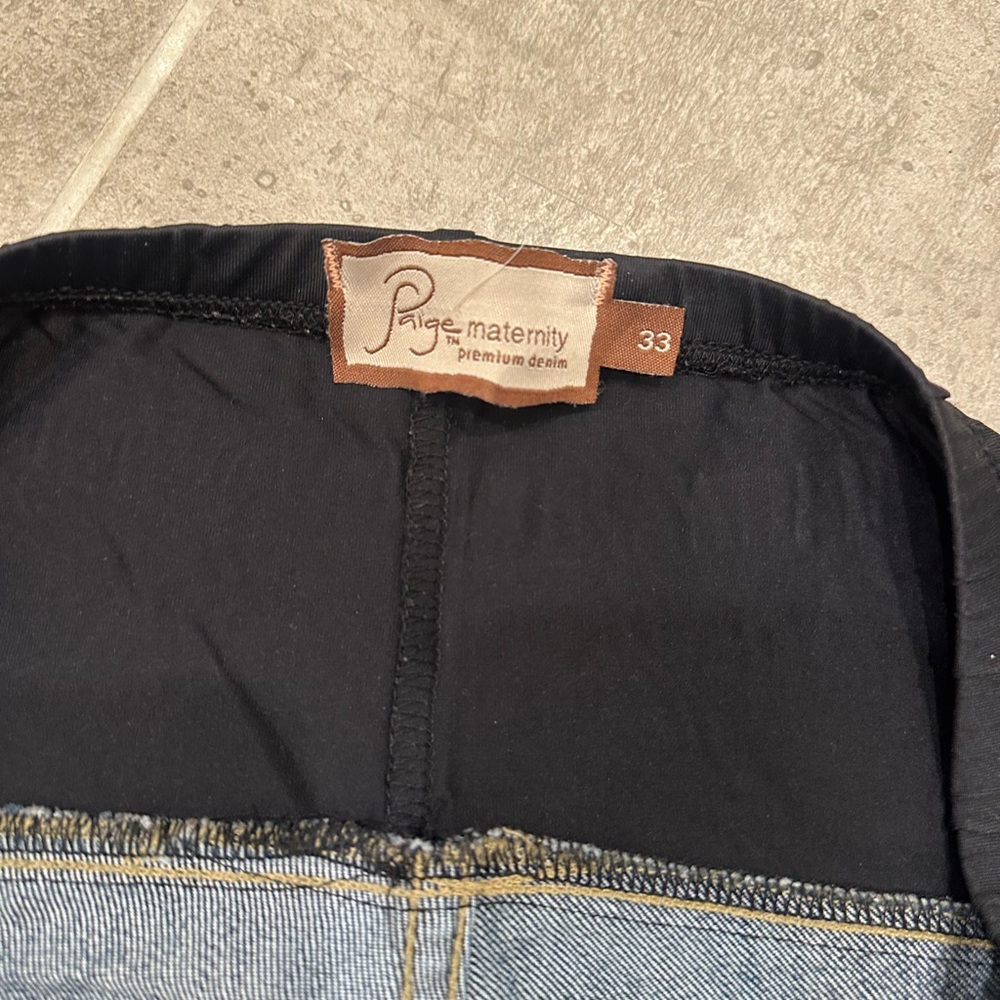 PAIGE Maternity Denim Jeans - Classic Blue